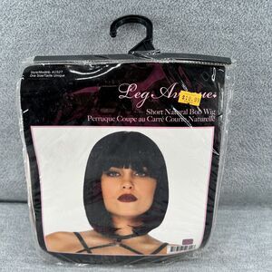 LEG AVENUE A1527 - Adult Women's Black Short Natural Bob Costume Wig  Z3